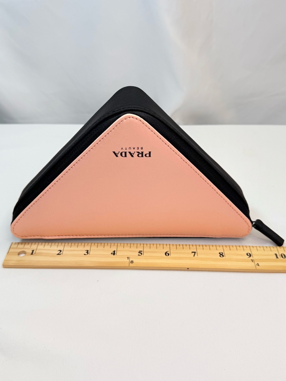 Prada Beauty Pink and Black Triangular Cosmetic Case NWT - Picture 6 of 10